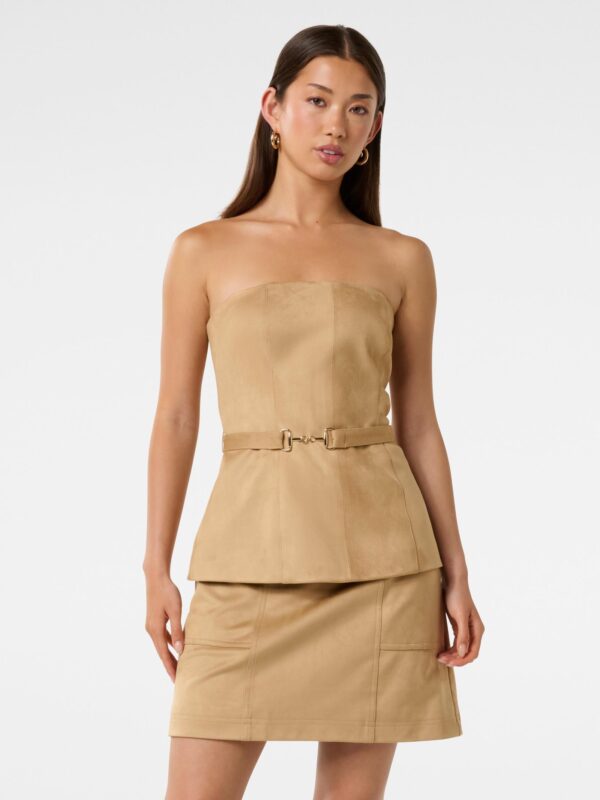 Avery Vegan Suede Bustier Top