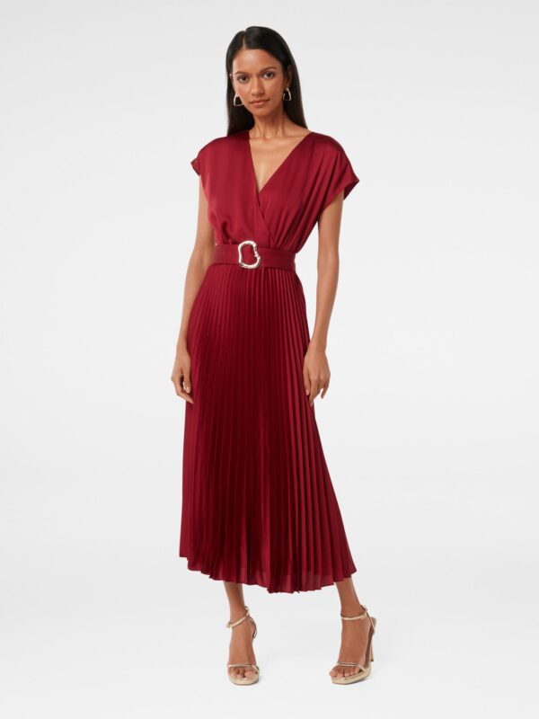 Catherine Petite Satin Pleated