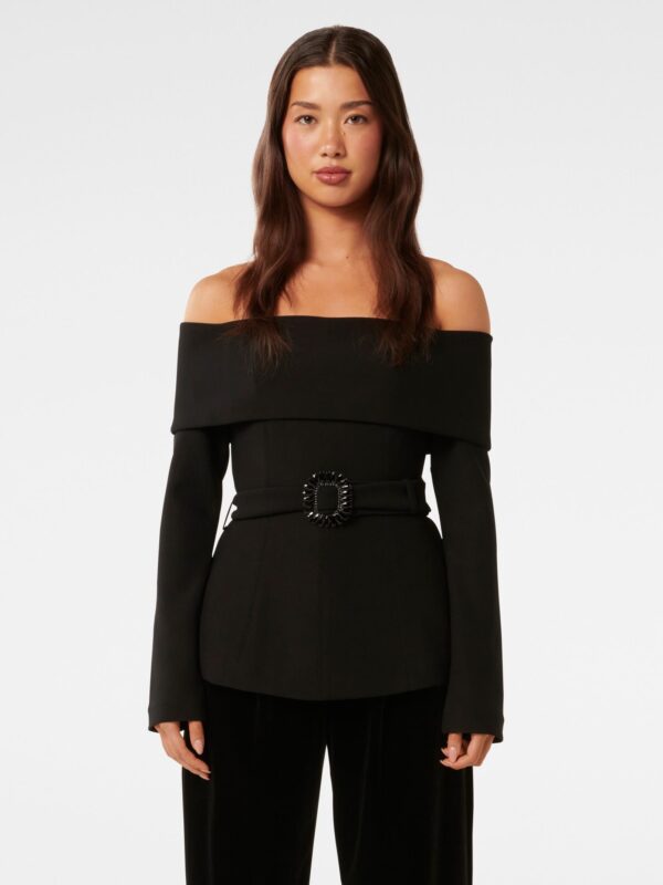 Courtney Belted Bardot Top
