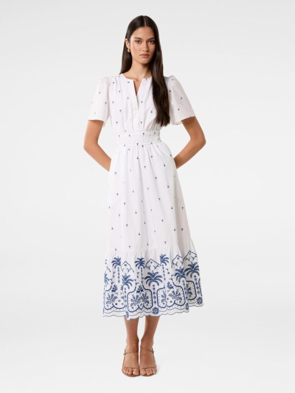Eleanor Embroidered Midi Dress