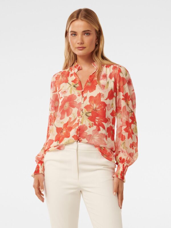 Flora Fluted Pleat Blouse