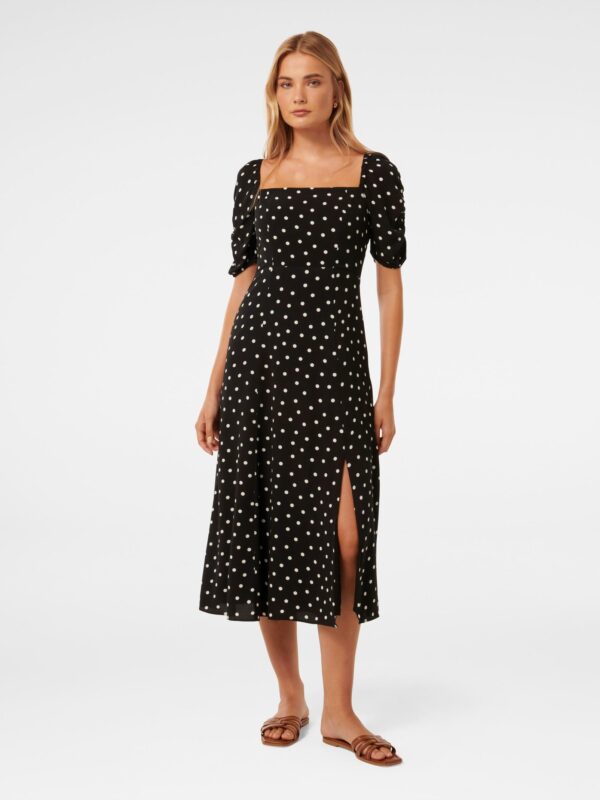 Hailee Puff Sleeve Midi Dress