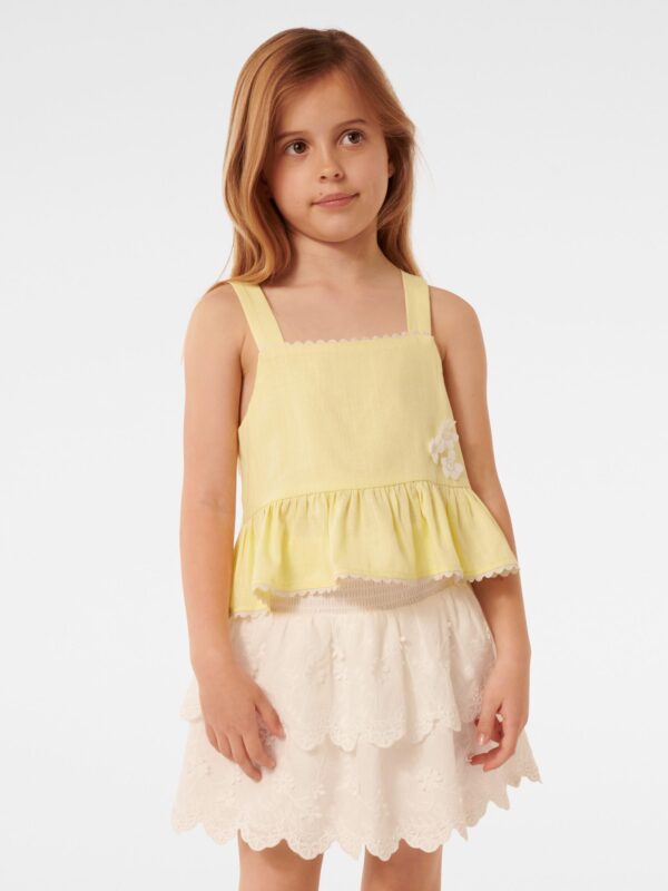 Jasmine Crop Girls Peplum Top