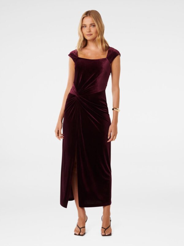 Lara Cap Sleeve Velvet Gown