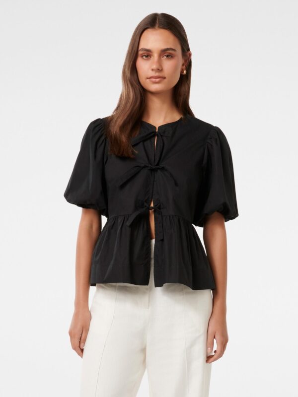 Monica Cotton Bow Blouse