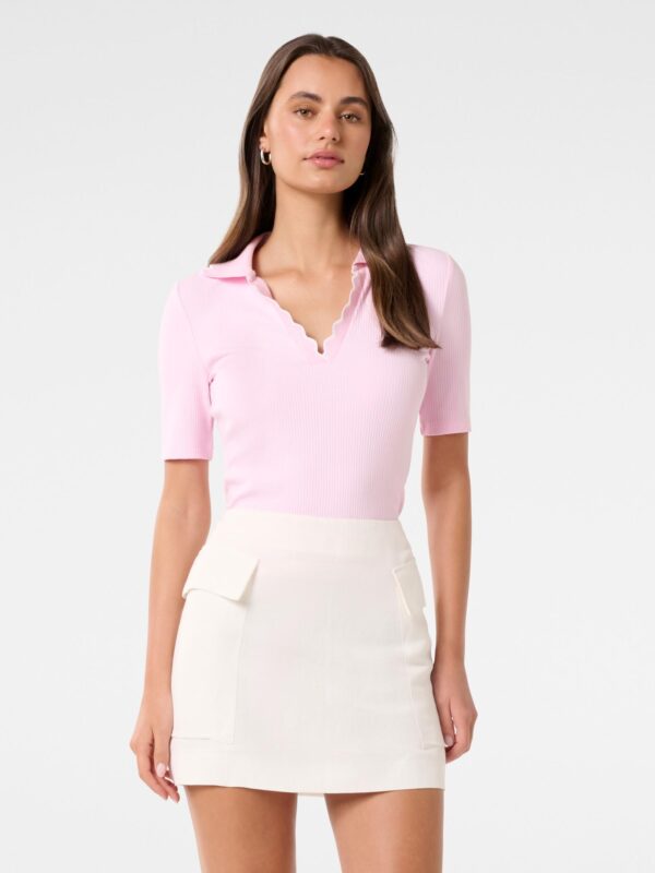 Nila Short Sleeve Scallop Polo