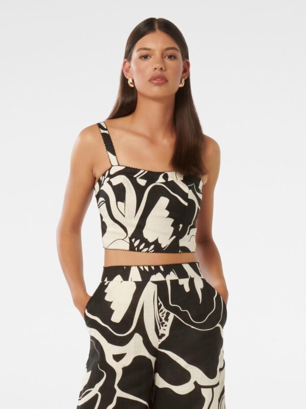 Patricia Printed Linen Top