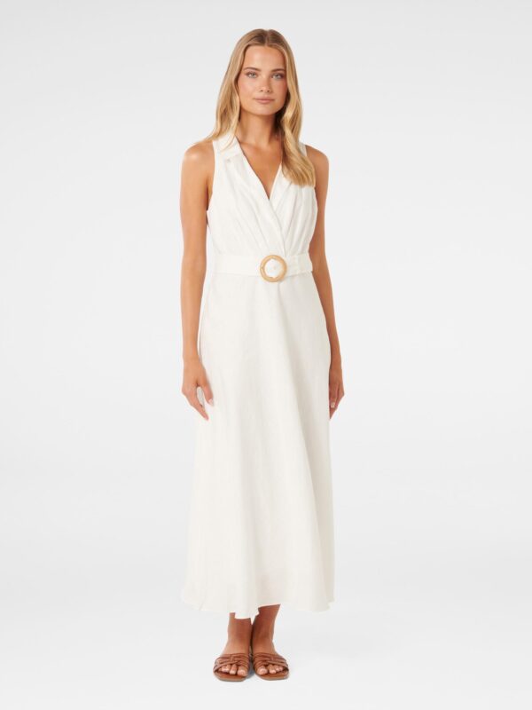 Paulina Collar Detail Belted M