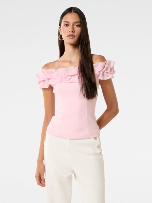 Stephanie Ruffle Crepe Bustier