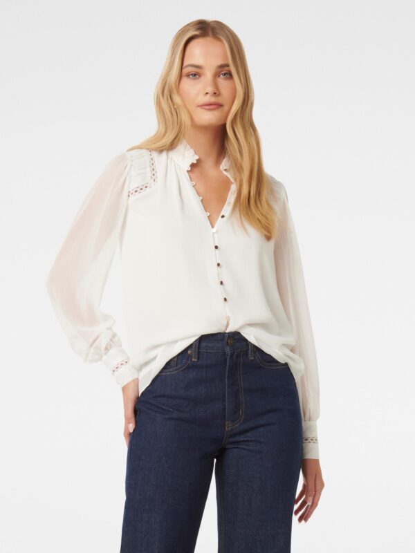 Taffy Trim Insert Blouse